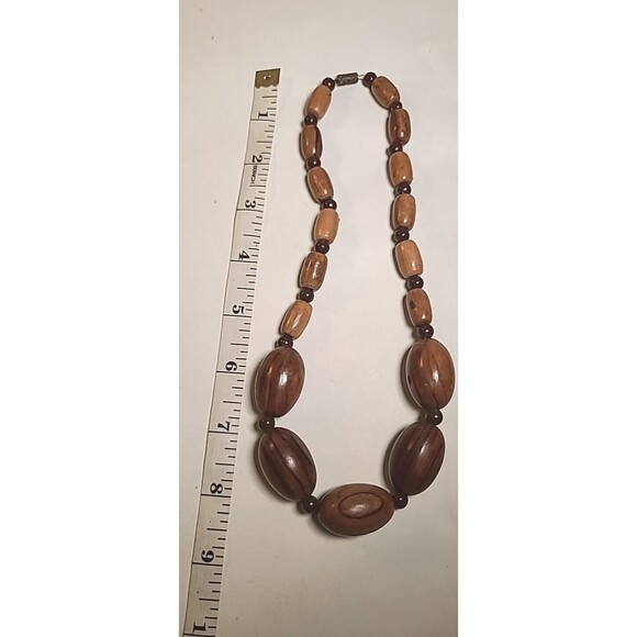 Vintage BULK Lot Wooden Jewelry Necklace Earrings & Bracelets Hippie Natural - Picture 6 of 6